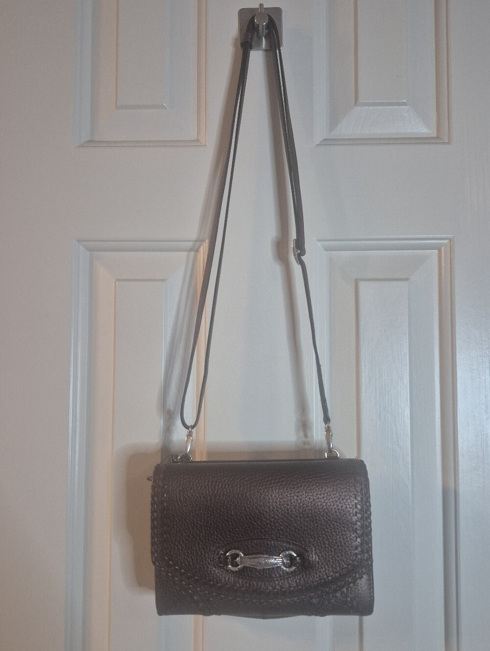 Brighton Vintage Bronze Leather Bifold Organizer Crossbody Festival Bag